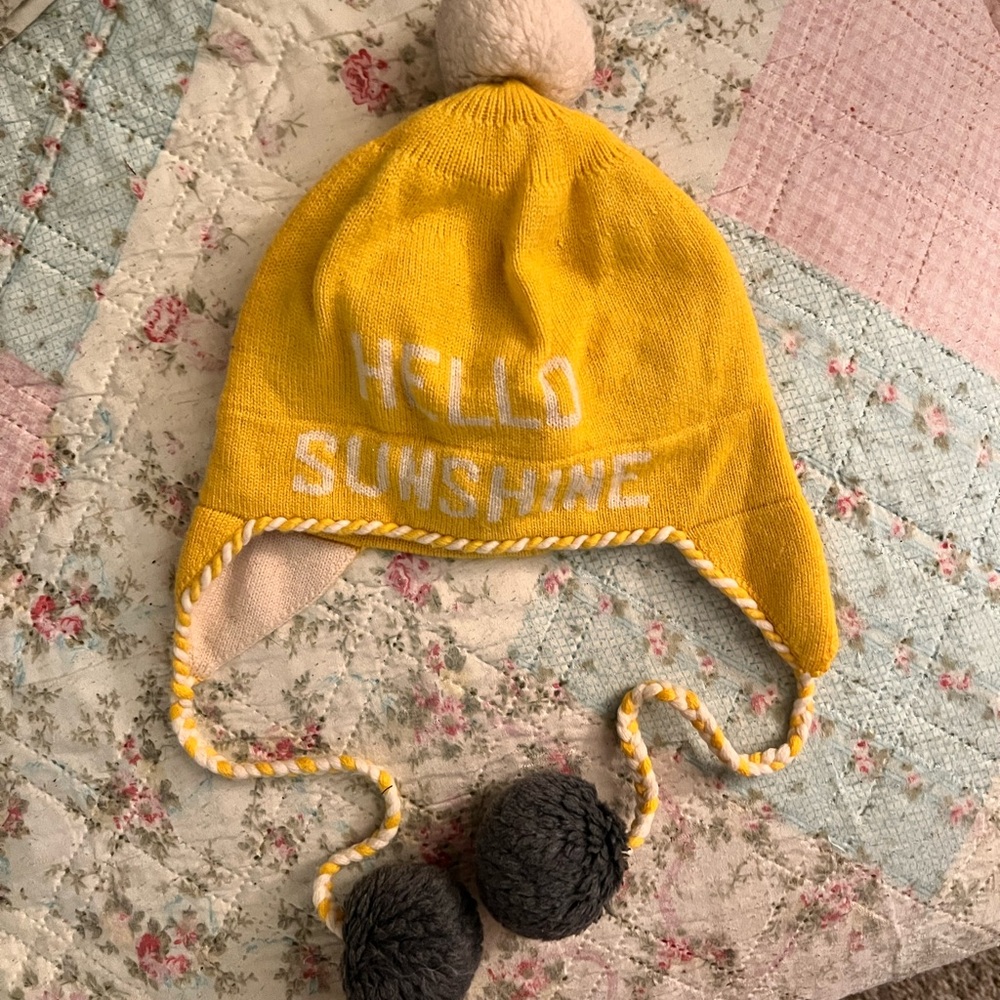 Yellow Women’s Pom-Pom Hat